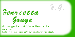 henrietta gonye business card